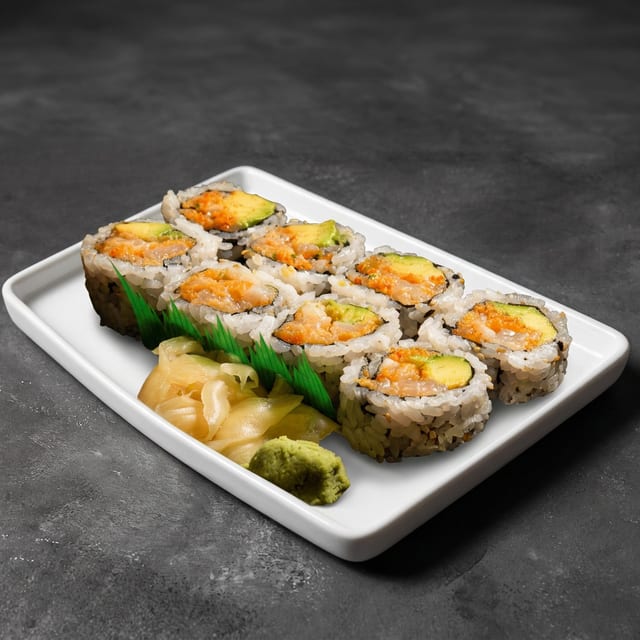 Spicy Scallop & Avocado Roll.