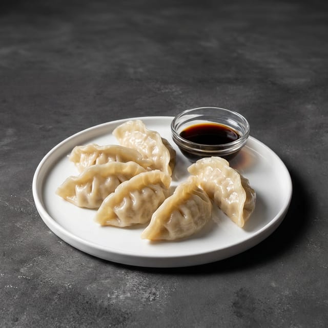 Steamed Vegetable Dumplings.